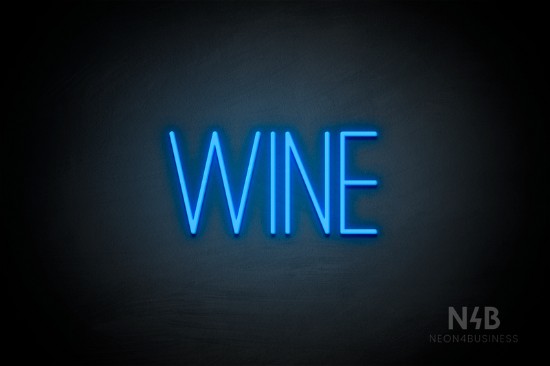 "WINE" (Diamond font) - LED neon sign
