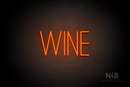 "WINE" (Diamond font) - LED neon sign