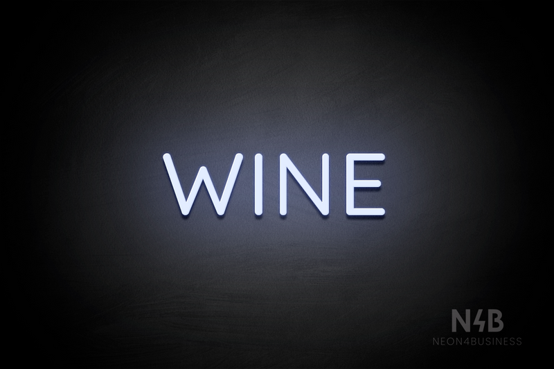 "WINE" (Castle font) - LED neon sign