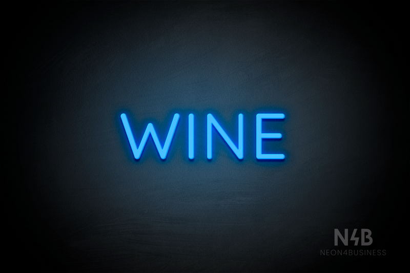 "WINE" (Castle font) - LED neon sign