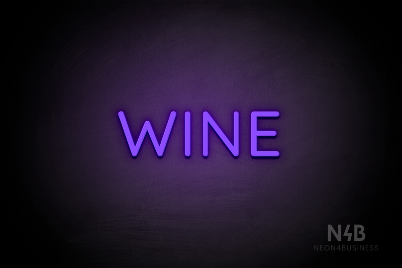 "WINE" (Castle font) - LED neon sign