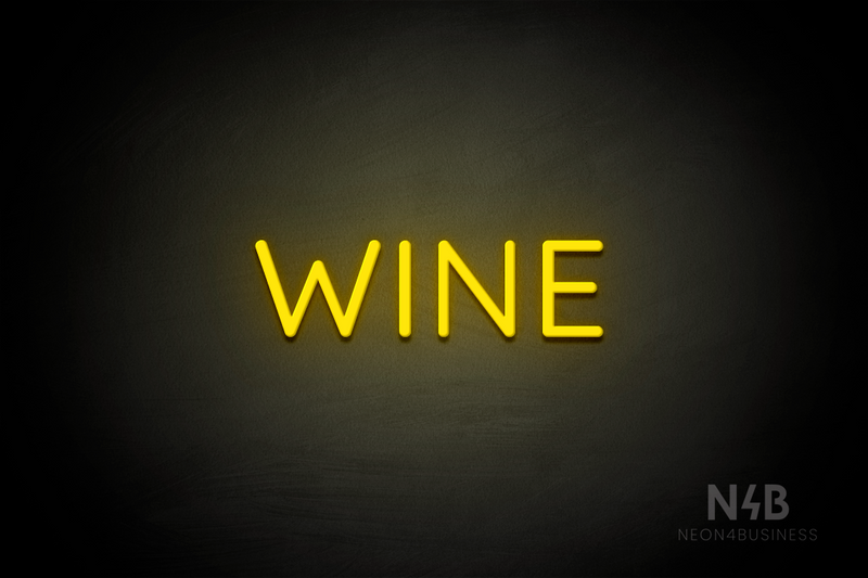 "WINE" (Castle font) - LED neon sign