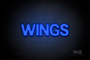"WINGS" (Adventure font) - LED neon sign