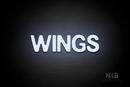 "WINGS" (Adventure font) - LED neon sign