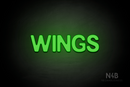 "WINGS" (Adventure font) - LED neon sign