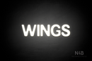 "WINGS" (Adventure font) - LED neon sign