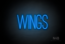 "WINGS" (Diamond font) - LED neon sign