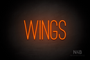 "WINGS" (Diamond font) - LED neon sign