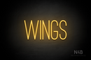 "WINGS" (Diamond font) - LED neon sign