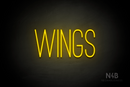 "WINGS" (Diamond font) - LED neon sign