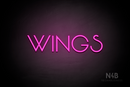 "WINGS" (Reason font) - LED neon sign