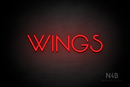 "WINGS" (Reason font) - LED neon sign