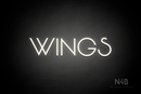 "WINGS" (Reason font) - LED neon sign
