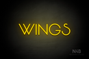 "WINGS" (Reason font) - LED neon sign