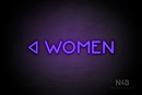 "WOMEN" (left arrow, Mountain font) - LED neon sign