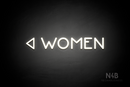 "WOMEN" (left arrow, Mountain font) - LED neon sign