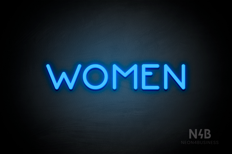 "WOMEN" (Mountain font) - LED neon sign