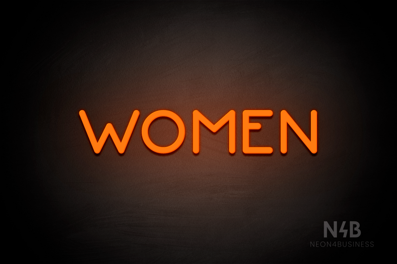 "WOMEN" (Mountain font) - LED neon sign