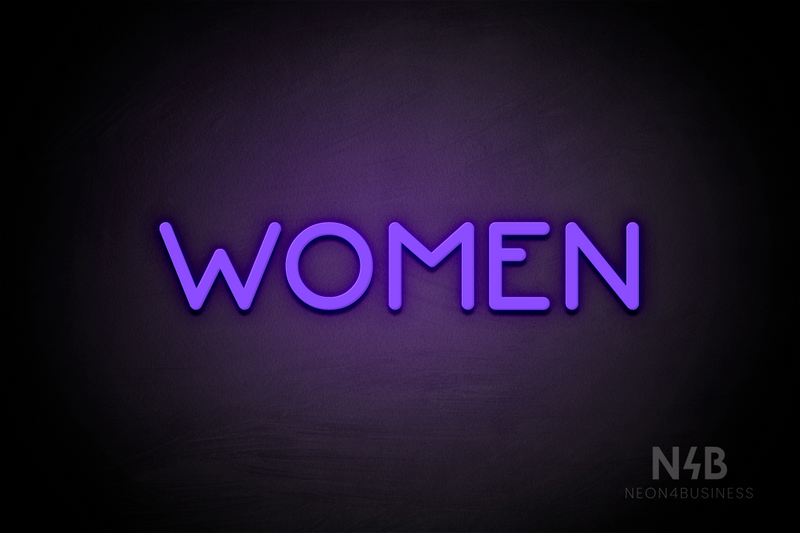 "WOMEN" (Mountain font) - LED neon sign