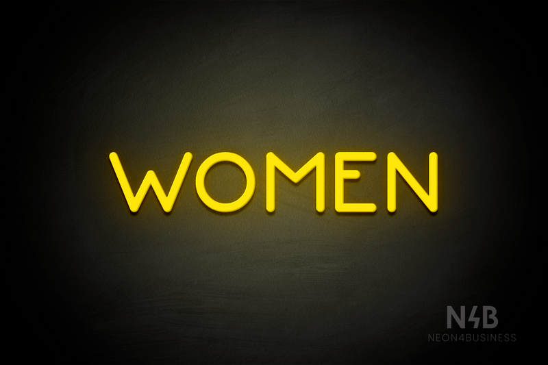 "WOMEN" (Mountain font) - LED neon sign