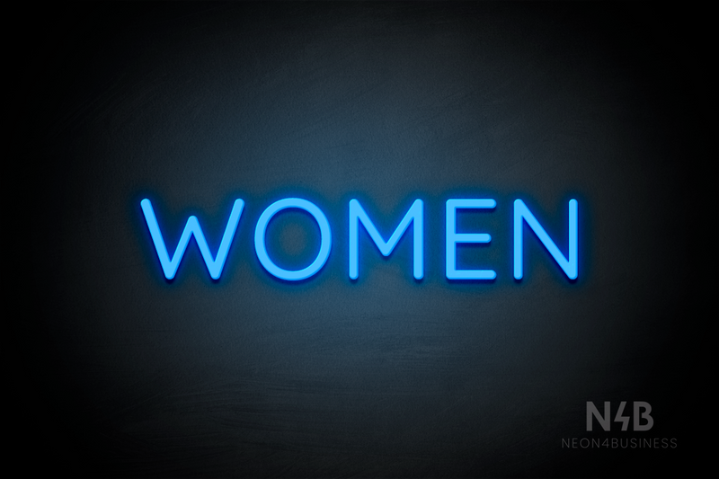 "WOMEN" (Castle font) - LED neon sign