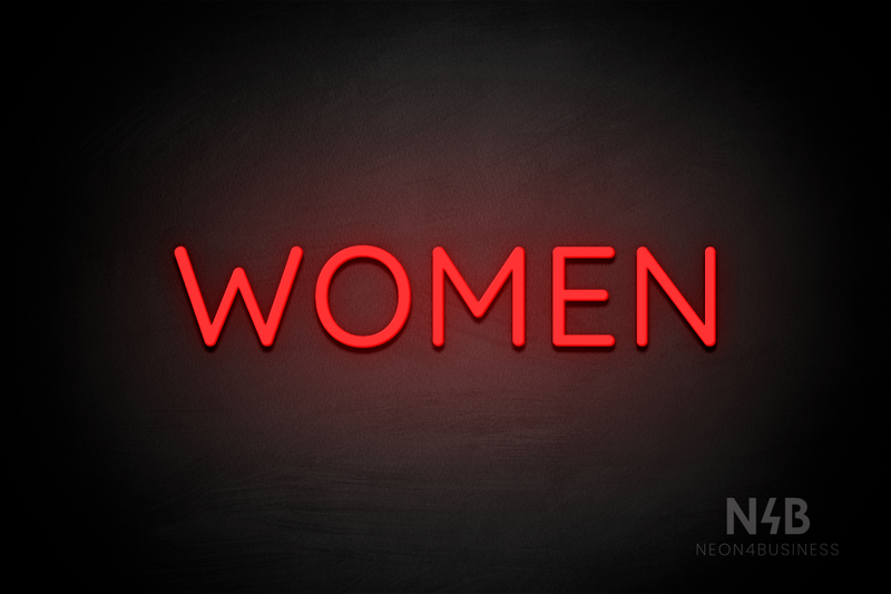 "WOMEN" (Castle font) - LED neon sign