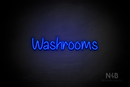 "Washrooms" (Butterfly font) - LED neon sign