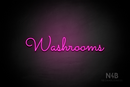 "Washrooms" (Kidplay font) - LED neon sign