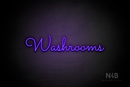 "Washrooms" (Kidplay font) - LED neon sign