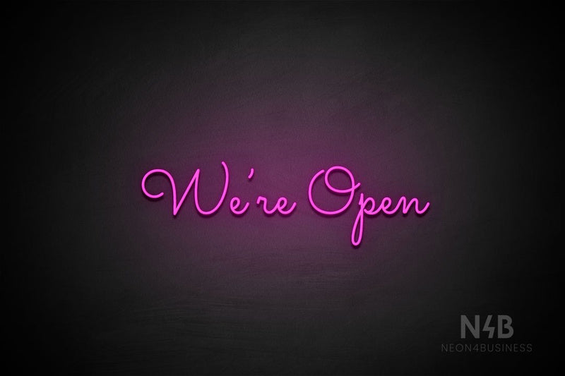 "We're Open" (Kidplay font) - LED neon sign