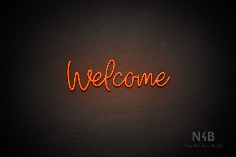 "Welcome" (Guardian font) - LED neon sign