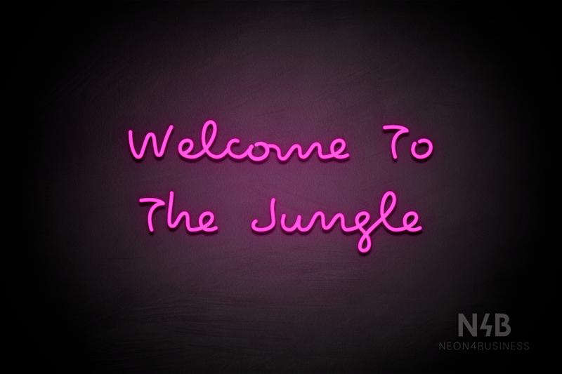 "Welcome To The Jungle" (Palace font) - LED neon sign