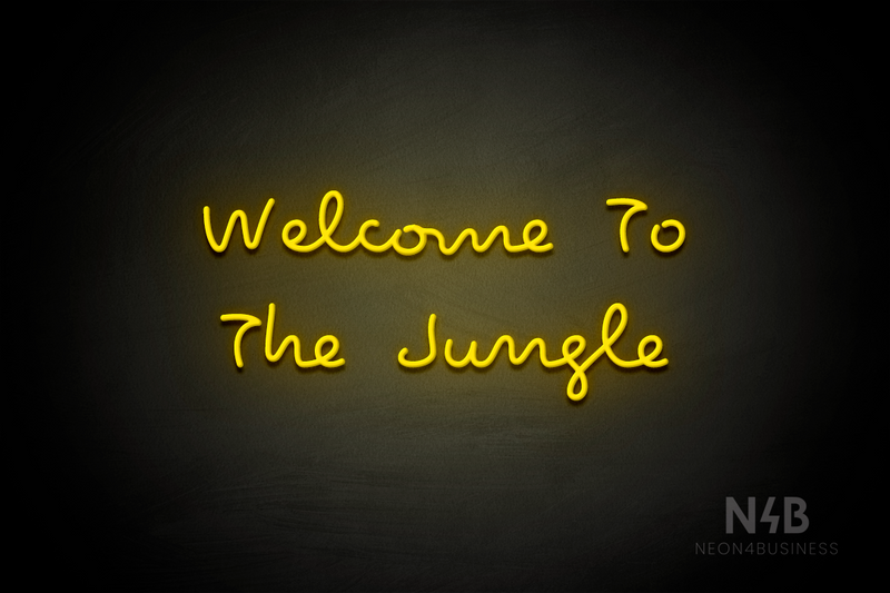 "Welcome To The Jungle" (Palace font) - LED neon sign