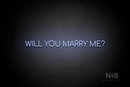 "WILL YOU MARRY ME?" (Cooper font) - LED neon sign