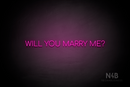 "WILL YOU MARRY ME?" (Cooper font) - LED neon sign