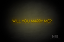 "WILL YOU MARRY ME?" (Cooper font) - LED neon sign
