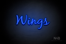"Wings" (Notes font) - LED neon sign