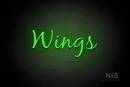 "Wings" (Notes font) - LED neon sign