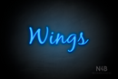 "Wings" (Notes font) - LED neon sign