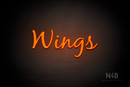 "Wings" (Notes font) - LED neon sign