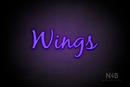 "Wings" (Notes font) - LED neon sign
