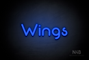 "Wings" (Mountain font) - LED neon sign