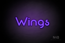 "Wings" (Mountain font) - LED neon sign