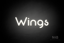"Wings" (Mountain font) - LED neon sign