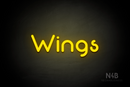 "Wings" (Mountain font) - LED neon sign