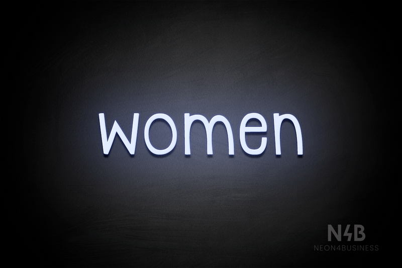 "Women" (Monoline font) - LED neon sign