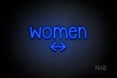 "Women" (double sided bottom, Monoline font) - LED neon sign
