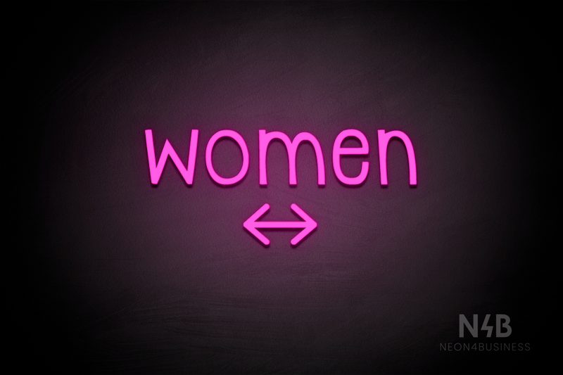 "Women" (double sided bottom, Monoline font) - LED neon sign