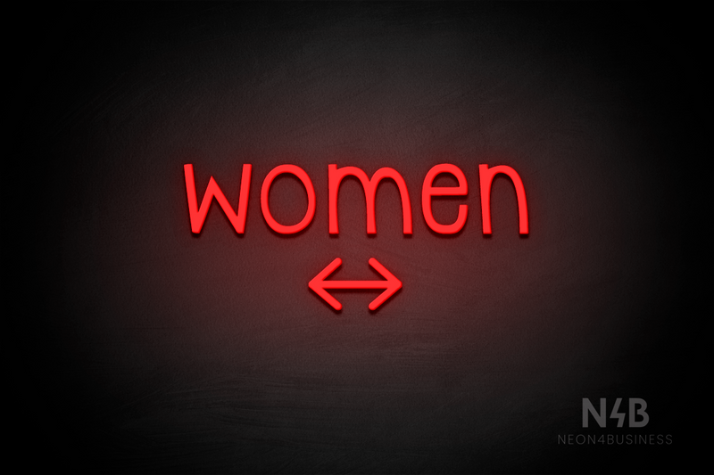"Women" (double sided bottom, Monoline font) - LED neon sign