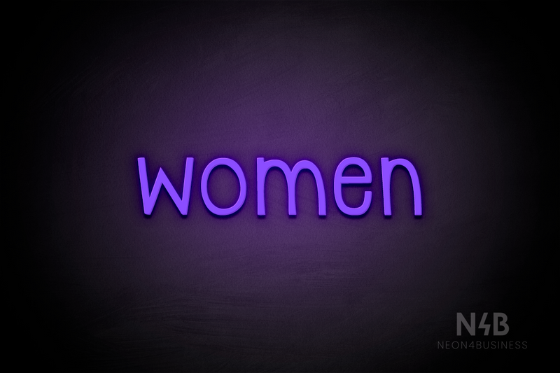 "Women" (Monoline font) - LED neon sign